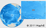 Shaded Relief Location Map of the area around 31° 20' 36" S, 117° 13' 29" W