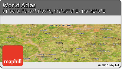 Satellite Panoramic Map of the Area around 31° 20' 36" S, 118° 13' 29" E