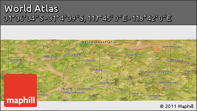 Satellite Panoramic Map of the Area around 31° 20' 36" S, 118° 13' 29" E