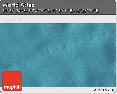 Satellite 3D Map of the Area around 31° 20' 36" S, 11° 58' 29" E