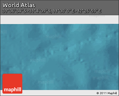 Satellite 3D Map of the Area around 31° 20' 36" S, 11° 58' 29" E