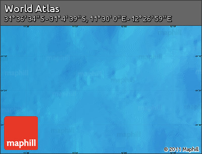 Physical Map of the Area around 31° 20' 36" S, 11° 58' 29" E