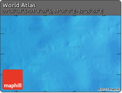 Physical Map of the Area around 31° 20' 36" S, 11° 58' 29" E