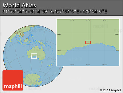 Savanna Style Location Map of the Area around 31° 20' 36" S, 128° 25' 30" E