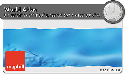 Physical Panoramic Map of the Area around 31° 20' 36" S, 129° 7' 30" W