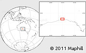 Blank Location Map of the area around 31° 20' 36" S, 130° 7' 30" E
