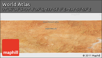 Satellite Panoramic Map of the Area around 31° 20' 36" S, 134° 22' 30" E