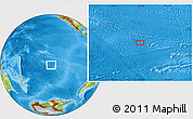 Physical Location Map of the area around 31° 20' 36" S, 135° 4' 29" W