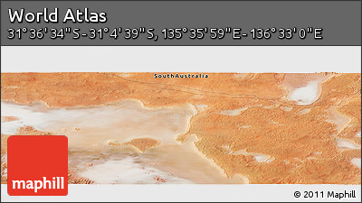 Satellite Panoramic Map of the Area around 31° 20' 36" S, 136° 4' 29" E