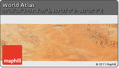 Satellite Panoramic Map of the Area around 31° 20' 36" S, 142° 1' 30" E