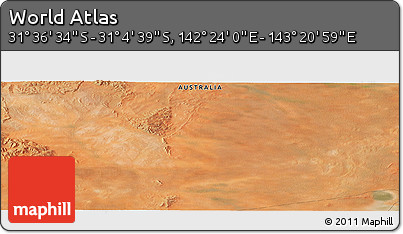 Satellite Panoramic Map of the Area around 31° 20' 36" S, 142° 52' 30" E