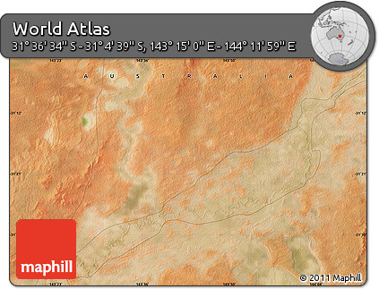 Satellite Map of the Area around 31° 20' 36" S, 143° 43' 29" E
