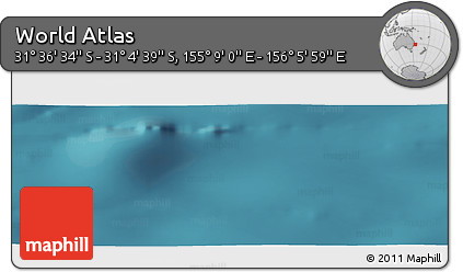Satellite Panoramic Map of the Area around 31° 20' 36" S, 155° 37' 30" E