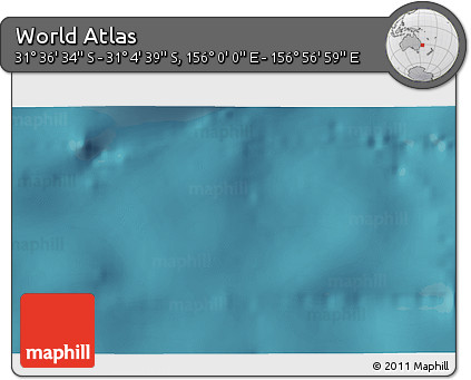 Satellite 3D Map of the Area around 31° 20' 36" S, 156° 28' 29" E