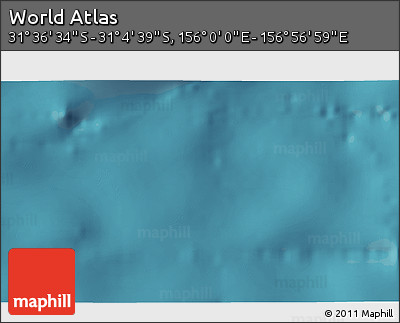 Satellite 3D Map of the Area around 31° 20' 36" S, 156° 28' 29" E