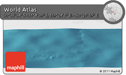 Satellite Panoramic Map of the Area around 31° 20' 36" S, 159° 52' 30" E