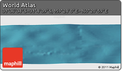 Satellite Panoramic Map of the Area around 31° 20' 36" S, 159° 52' 30" E