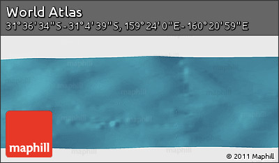 Satellite Panoramic Map of the Area around 31° 20' 36" S, 159° 52' 30" E
