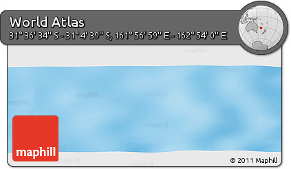 Physical Panoramic Map of the Area around 31° 20' 36" S, 162° 25' 30" E