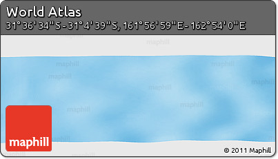 Physical Panoramic Map of the Area around 31° 20' 36" S, 162° 25' 30" E
