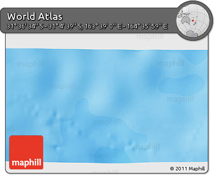 Political 3D Map of the Area around 31° 20' 36" S, 164° 7' 30" E