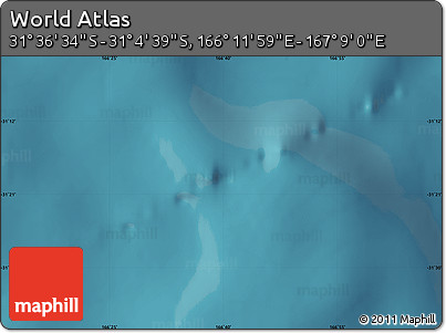 Satellite Map of the Area around 31° 20' 36" S, 166° 40' 30" E