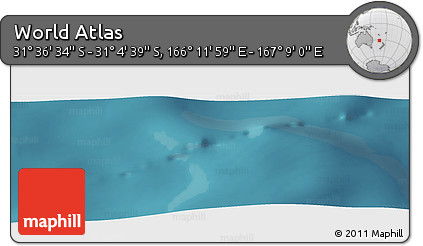 Satellite Panoramic Map of the Area around 31° 20' 36" S, 166° 40' 30" E