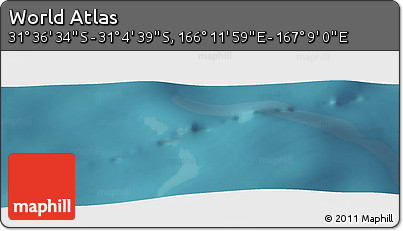 Satellite Panoramic Map of the Area around 31° 20' 36" S, 166° 40' 30" E