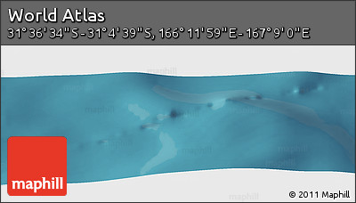 Satellite Panoramic Map of the Area around 31° 20' 36" S, 166° 40' 30" E