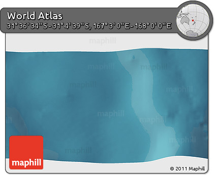 Satellite 3D Map of the Area around 31° 20' 36" S, 167° 31' 30" E