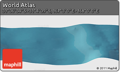 Satellite Panoramic Map of the Area around 31° 20' 36" S, 167° 31' 30" E