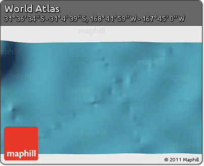 Satellite 3D Map of the Area around 31° 20' 36" S, 168° 13' 29" W