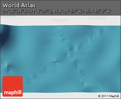 Satellite 3D Map of the Area around 31° 20' 36" S, 168° 13' 29" W