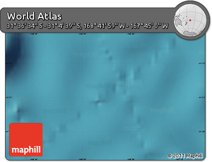 Satellite Map of the Area around 31° 20' 36" S, 168° 13' 29" W