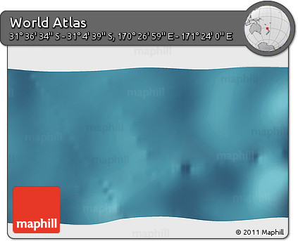 Satellite 3D Map of the Area around 31° 20' 36" S, 170° 55' 30" E
