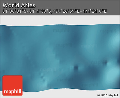 Satellite 3D Map of the Area around 31° 20' 36" S, 170° 55' 30" E