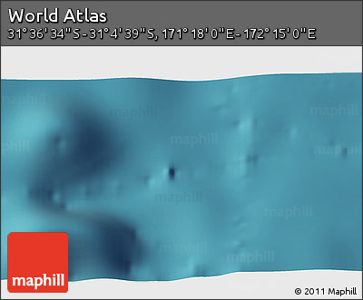Satellite 3D Map of the Area around 31° 20' 36" S, 171° 46' 30" E