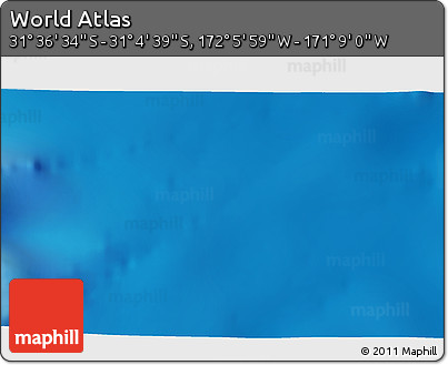 Physical 3D Map of the Area around 31° 20' 36" S, 171° 37' 30" W