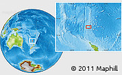 Physical Location Map of the area around 31° 20' 36" S, 172° 37' 30" E