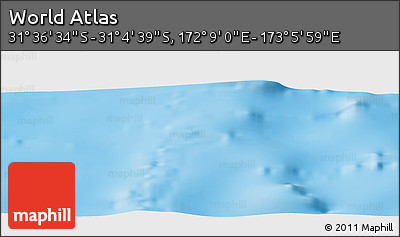 Physical Panoramic Map of the Area around 31° 20' 36" S, 172° 37' 30" E