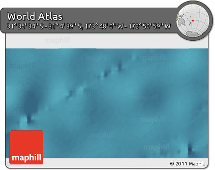 Satellite 3D Map of the Area around 31° 20' 36" S, 173° 19' 29" W