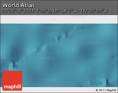 Satellite 3D Map of the Area around 31° 20' 36" S, 173° 19' 29" W