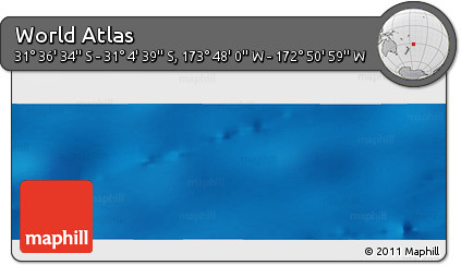 Physical Panoramic Map of the Area around 31° 20' 36" S, 173° 19' 29" W
