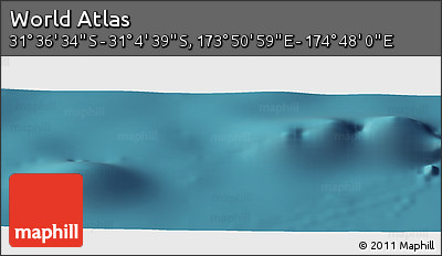 Satellite Panoramic Map of the Area around 31° 20' 36" S, 174° 19' 29" E