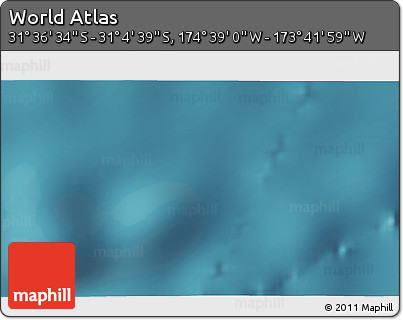 Satellite 3D Map of the Area around 31° 20' 36" S, 174° 10' 30" W