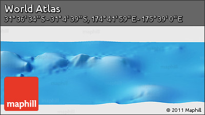 Physical Panoramic Map of the Area around 31° 20' 36" S, 175° 10' 30" E