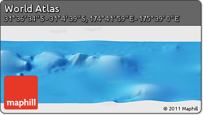 Physical Panoramic Map of the Area around 31° 20' 36" S, 175° 10' 30" E