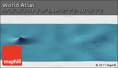Satellite Panoramic Map of the Area around 31° 20' 36" S, 176° 1' 30" E