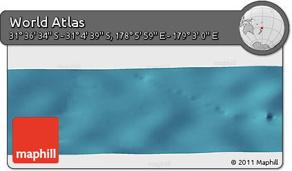 Satellite Panoramic Map of the Area around 31° 20' 36" S, 178° 34' 29" E