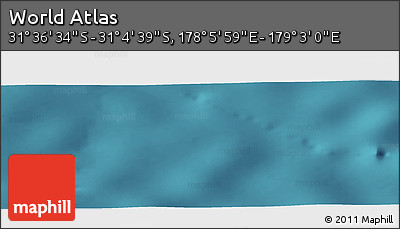 Satellite Panoramic Map of the Area around 31° 20' 36" S, 178° 34' 29" E